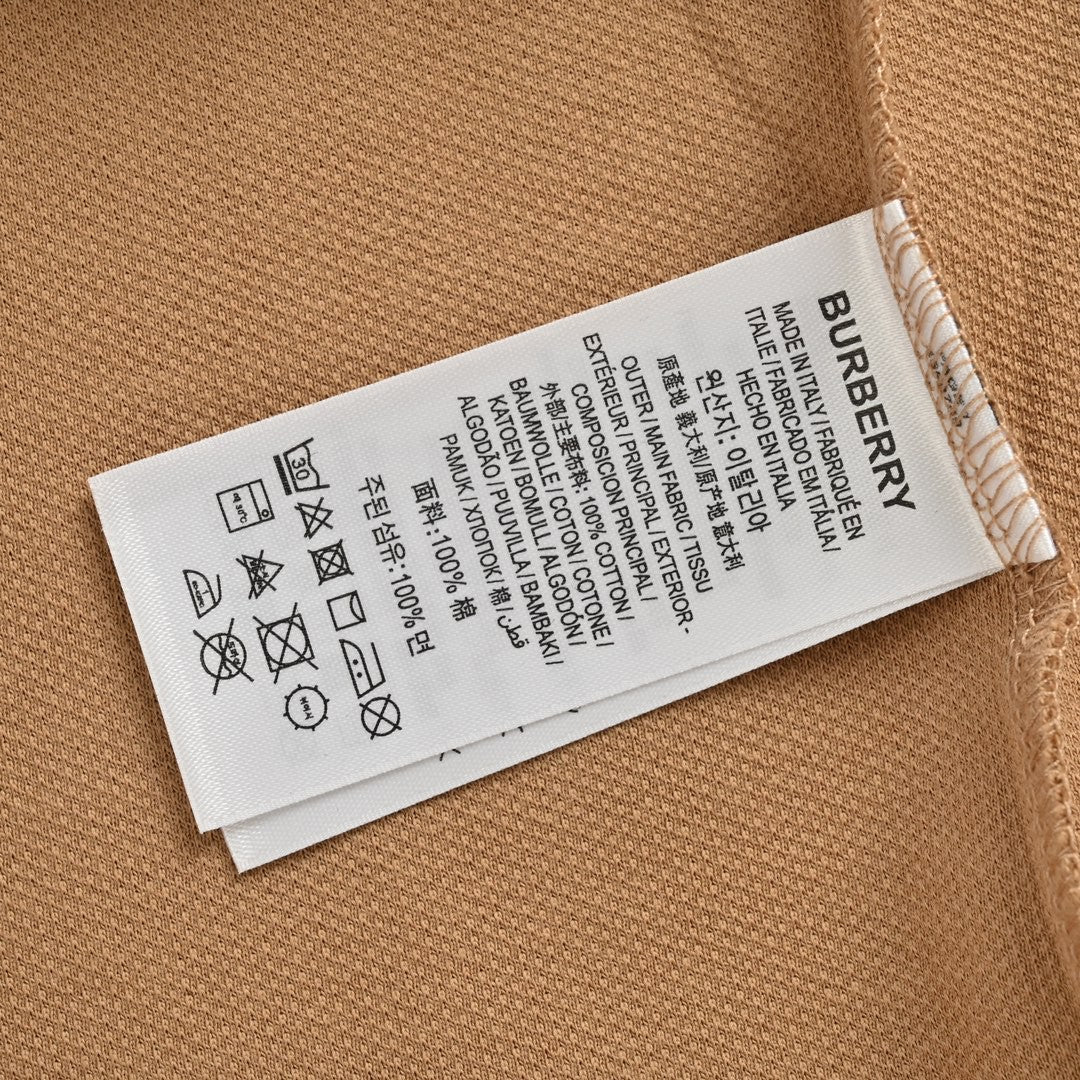 B**rry polo shirt with check collar (tan)