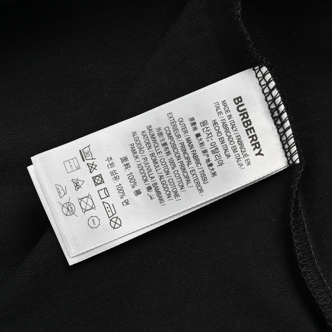 B**rry logo collar detail black t-shirt