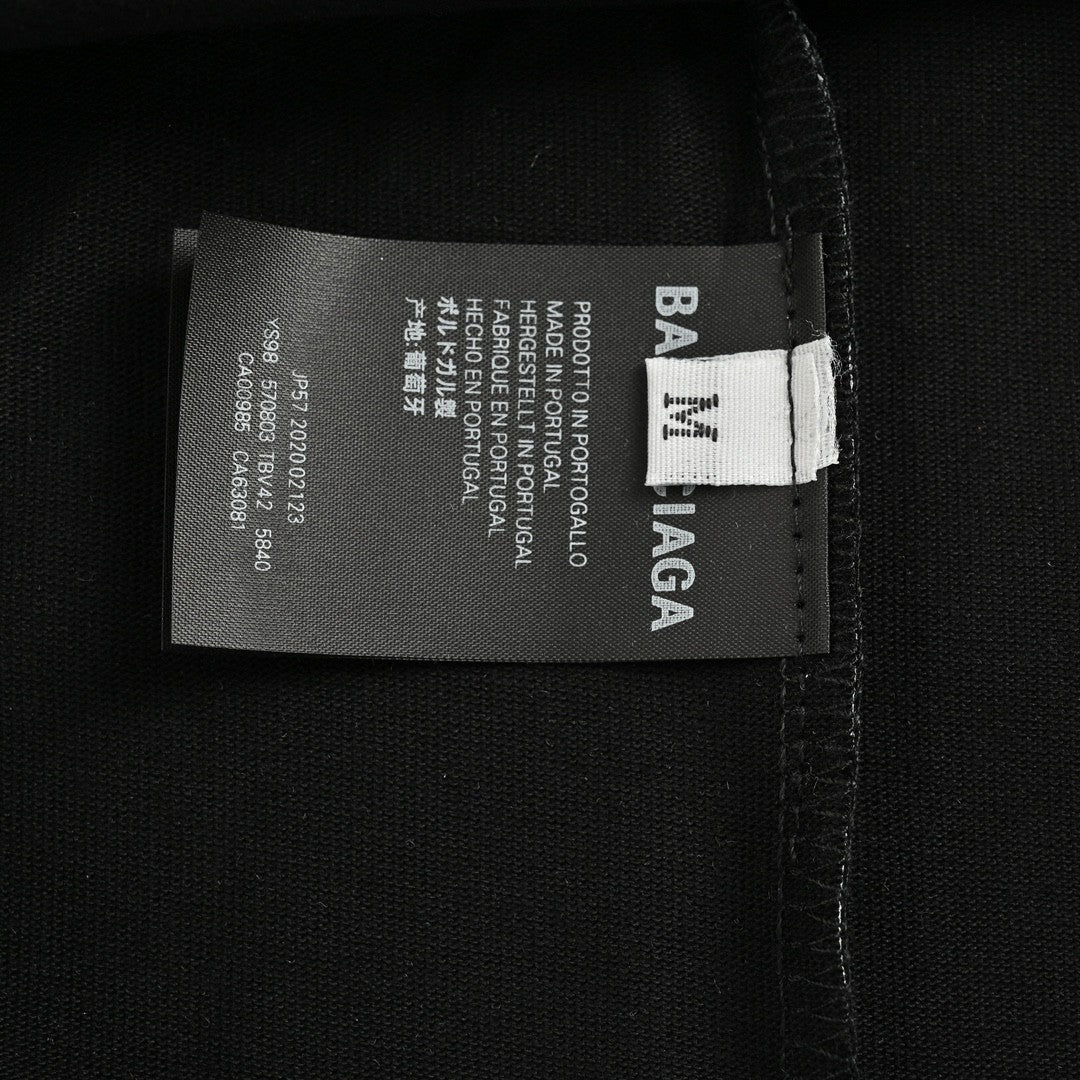 Ba*len*cia*ga gradient stripe black t-shirt