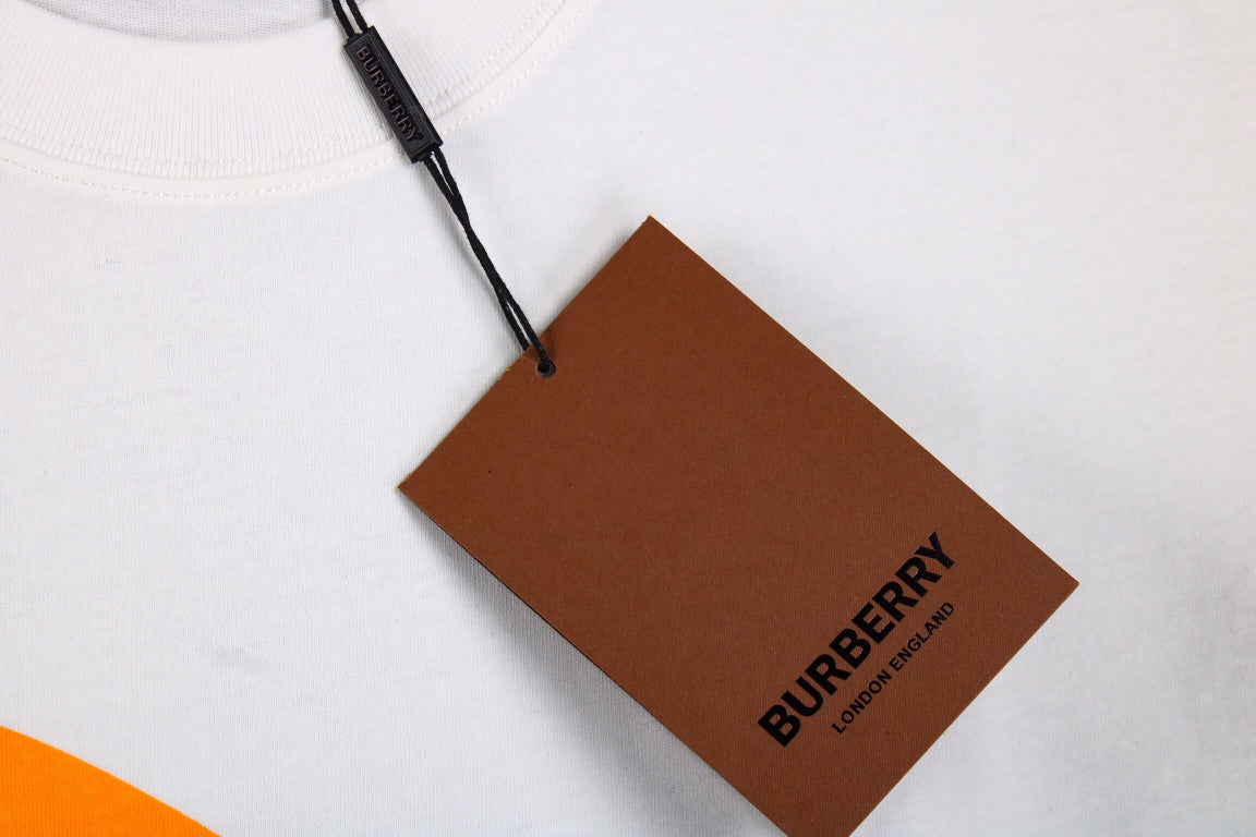 B**rry knight print t-shirt - white and orange