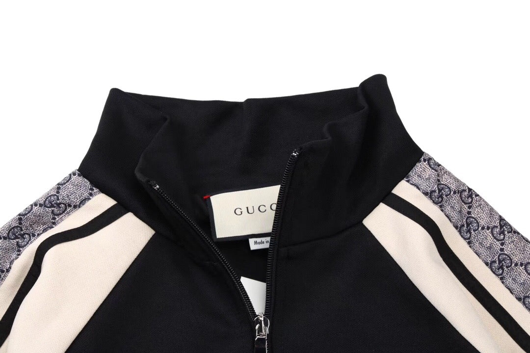 g*u*i gg S*p*e stripe track jacket - black