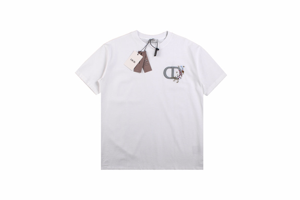 D*or t-shirt with floral cd logo