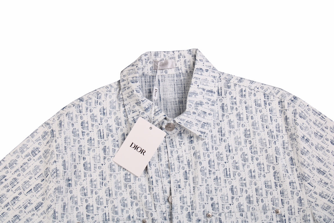 D*or monogram shirt (blue/white)