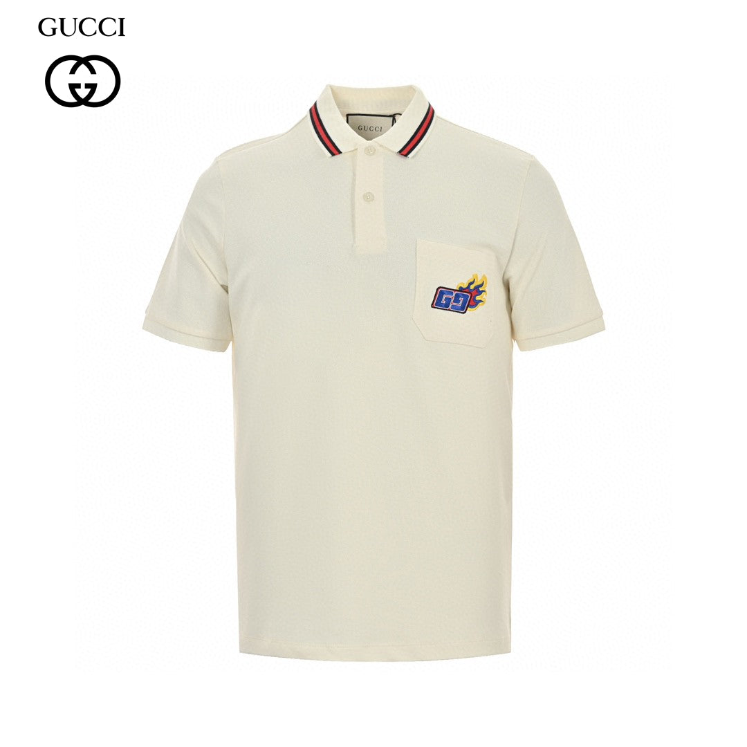 G*u*i flame logo polo shirt