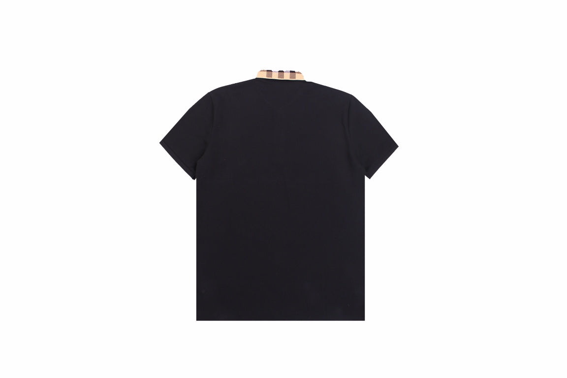 B**rry check collar polo - black