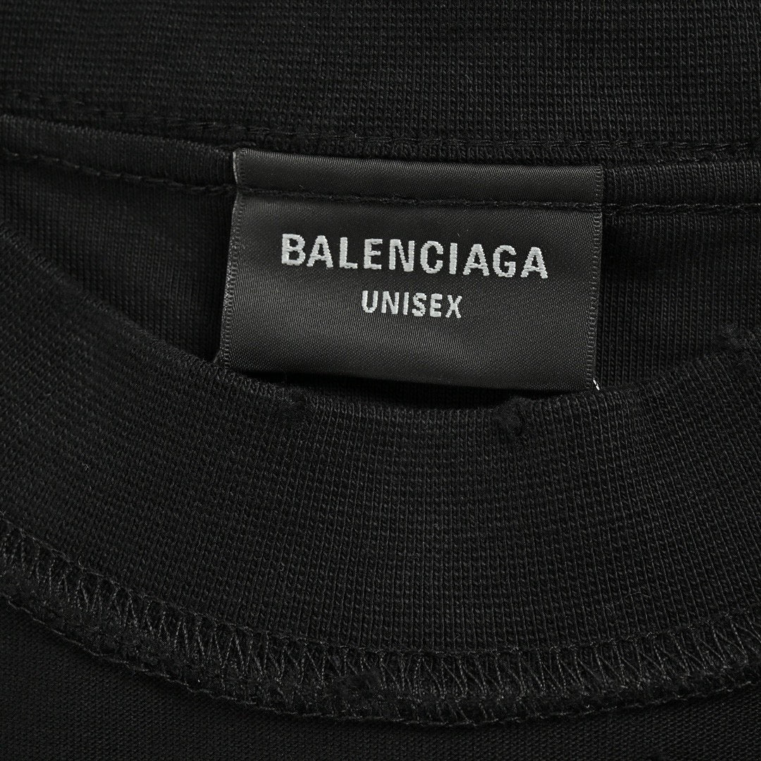 Ba*len*cia*ga graphic black t-shirt