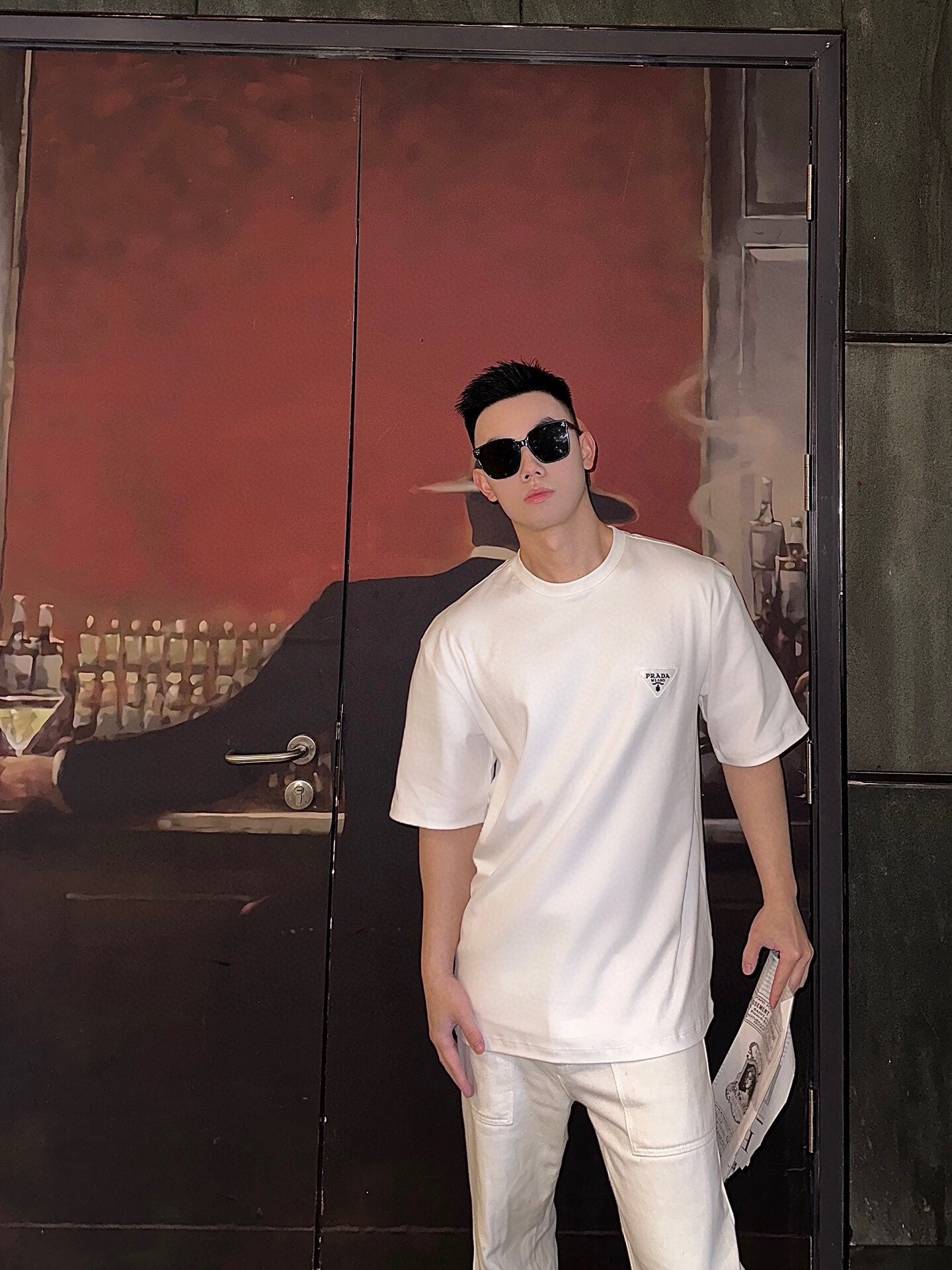 Pra*a logo t-shirt (white)