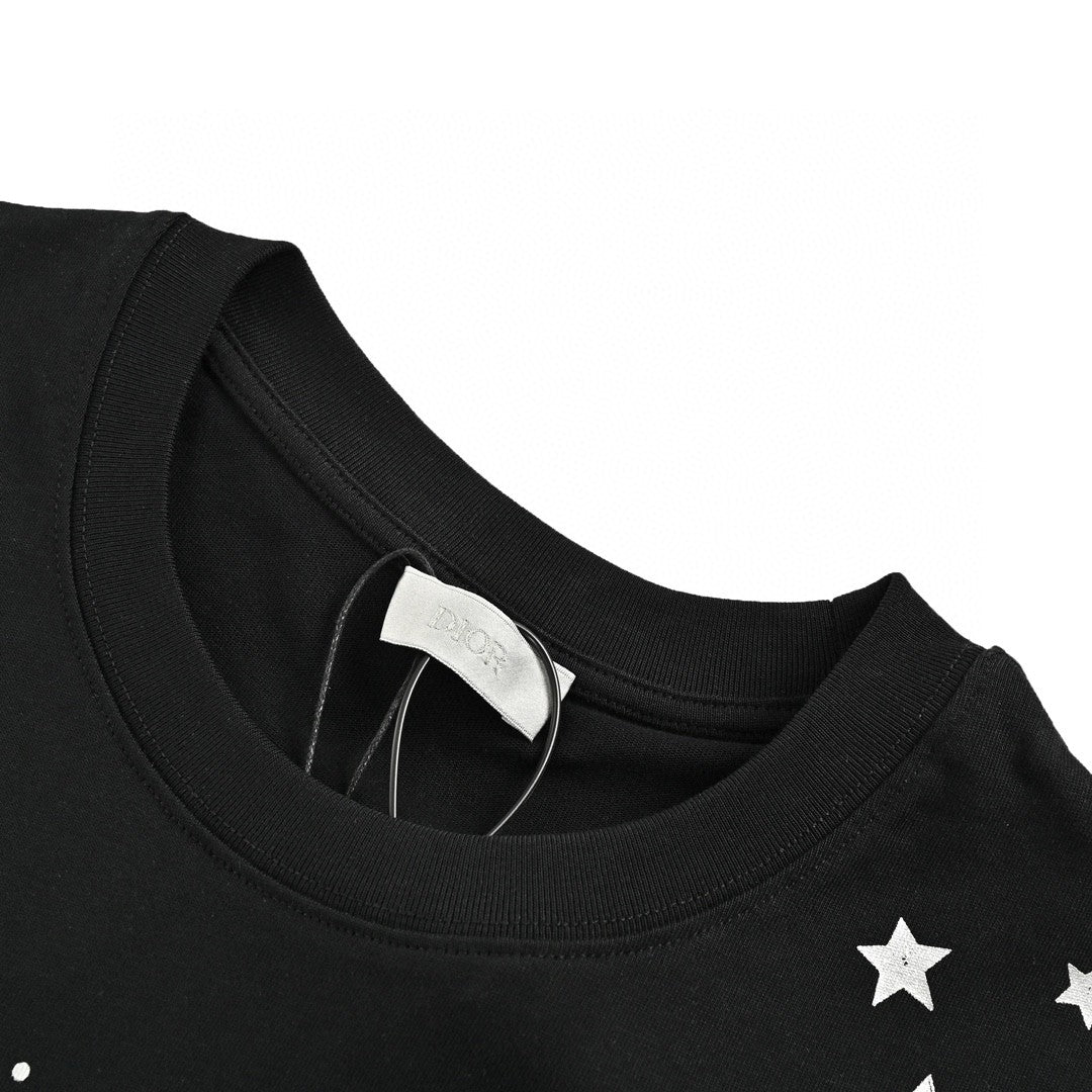 D*or star graphic black t-shirt