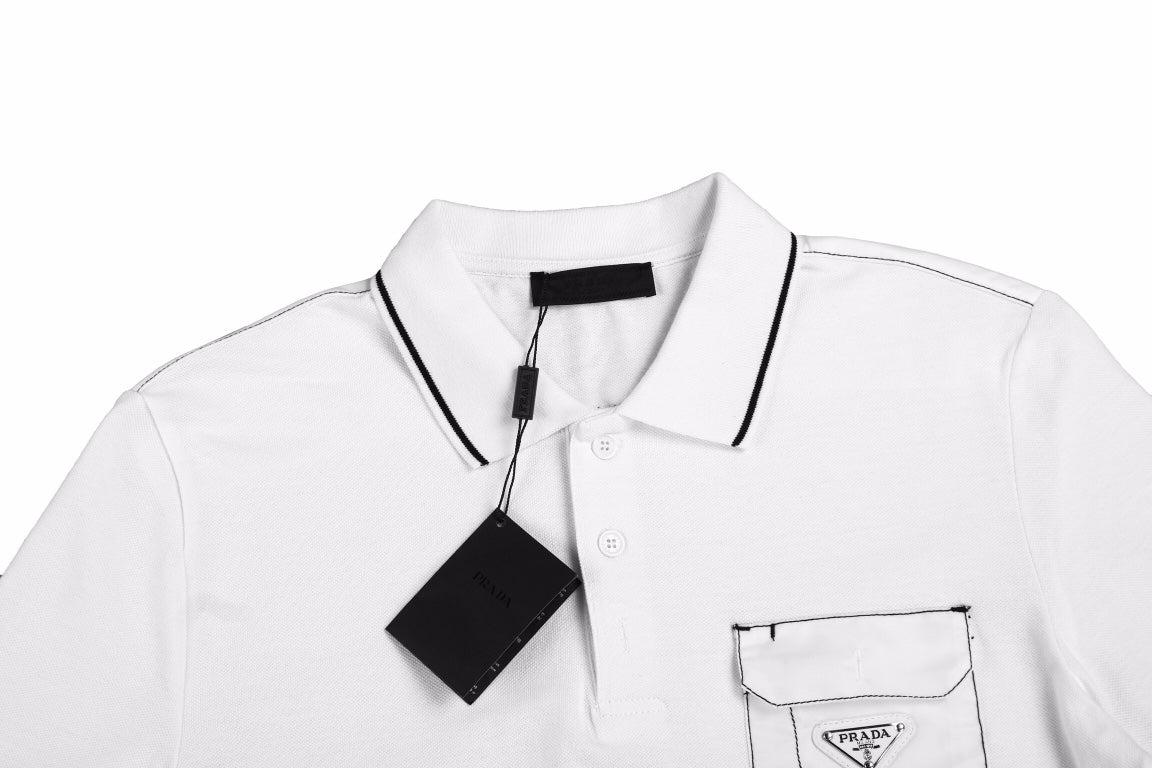 Pra*a "pocket detail" polo shirt