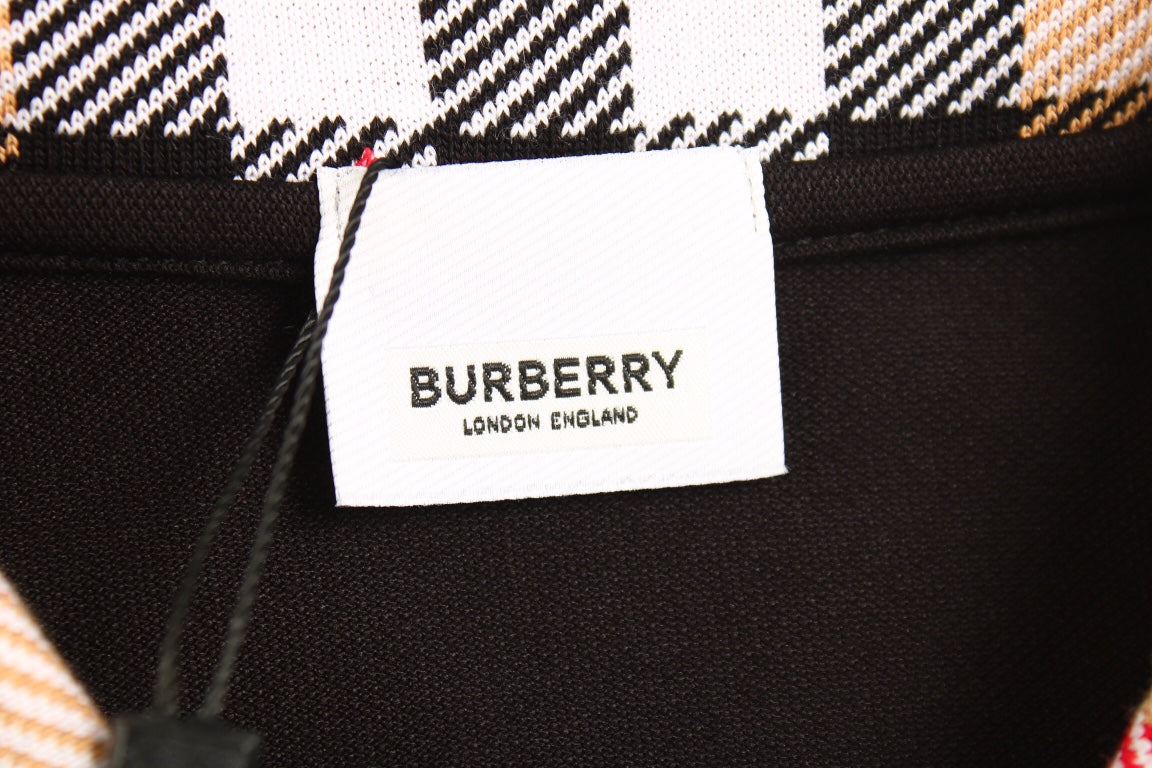 B**rry check collar polo - black