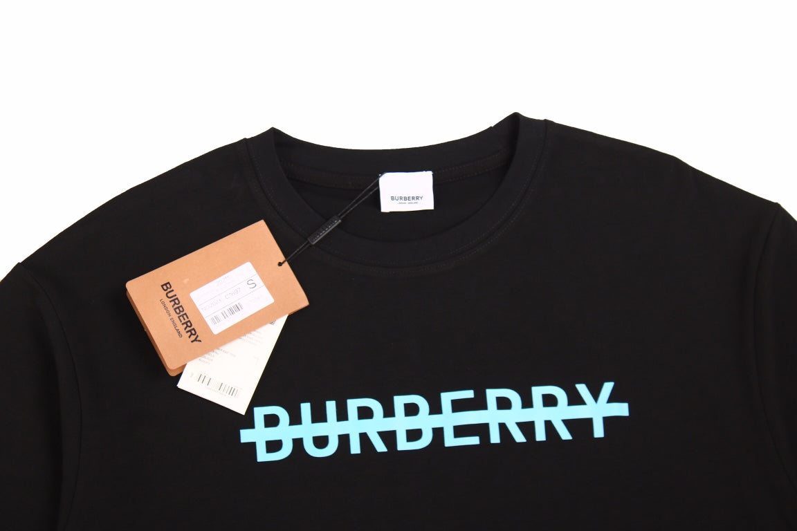 B**rry t-shirt with strikethrough logo