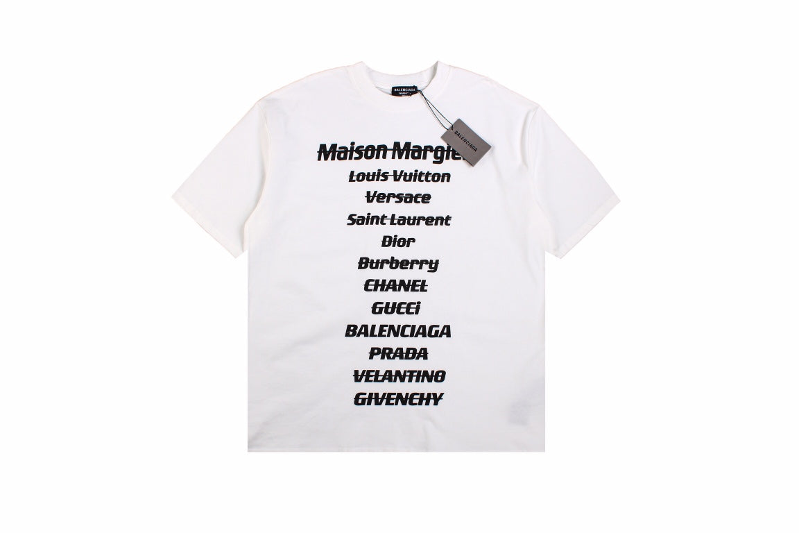 Ba*len*cia*ga designer names t-shirt