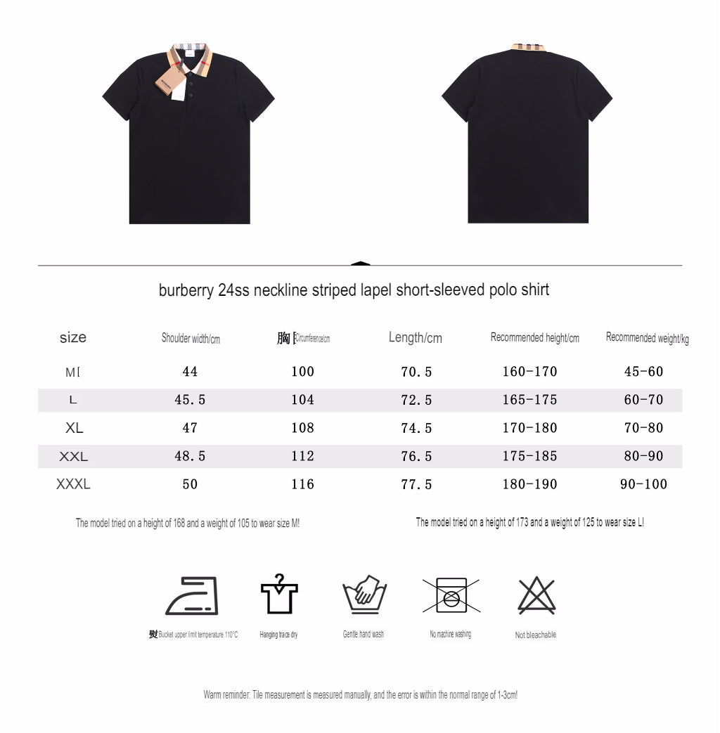 B**rry check collar polo - black