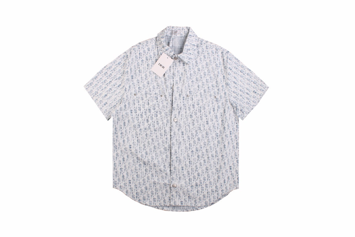 D*or monogram shirt (blue/white)