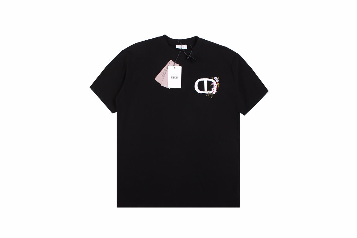 D*or t-shirt with floral cd logo