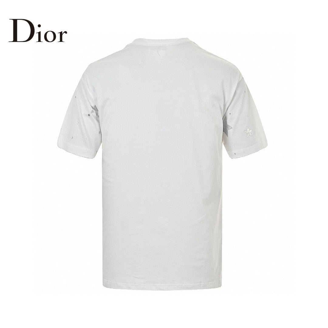 D*or star graphic white t-shirt