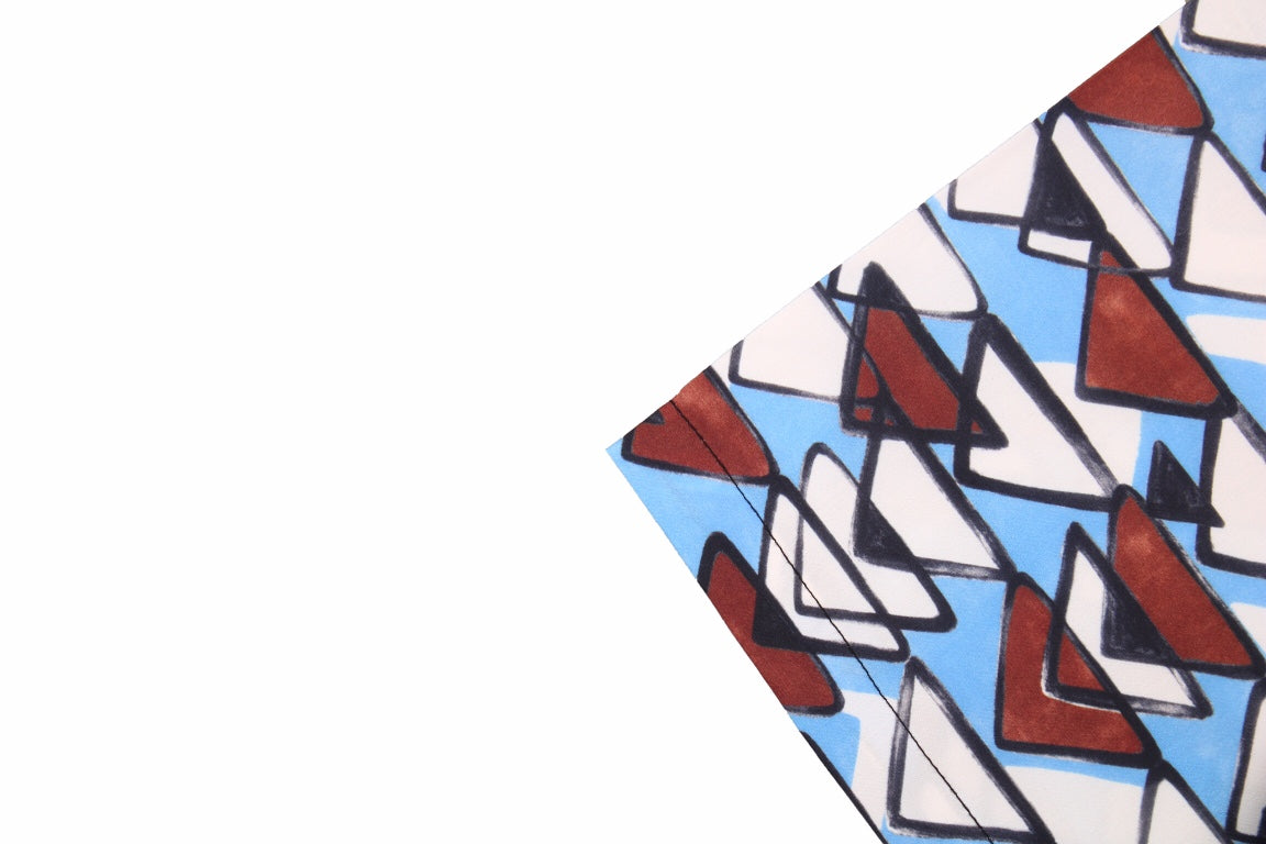 Ba*len*cia*ga patterned short sleeve shirt (blue/brown)