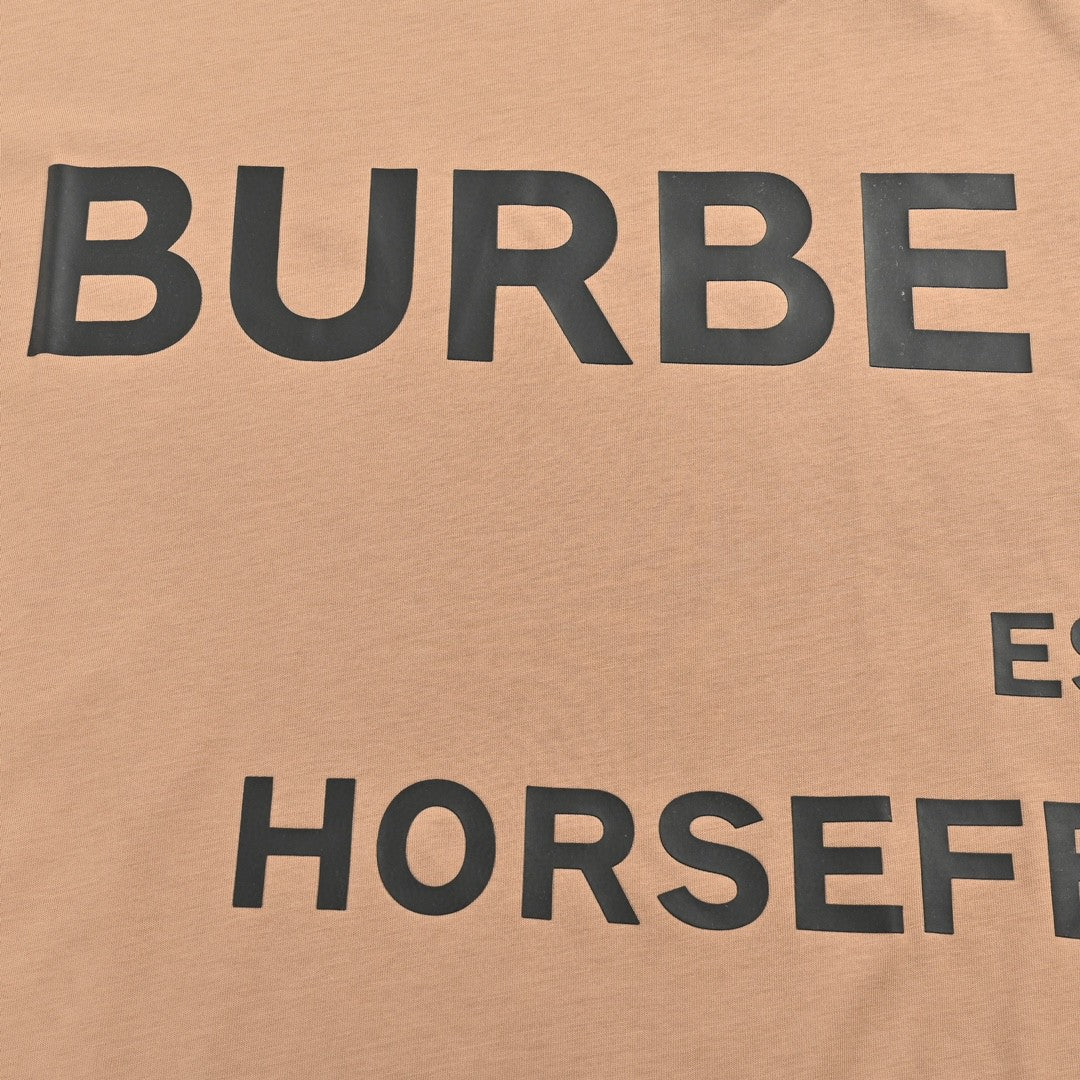 B**rry beige t-shirt with graphic text