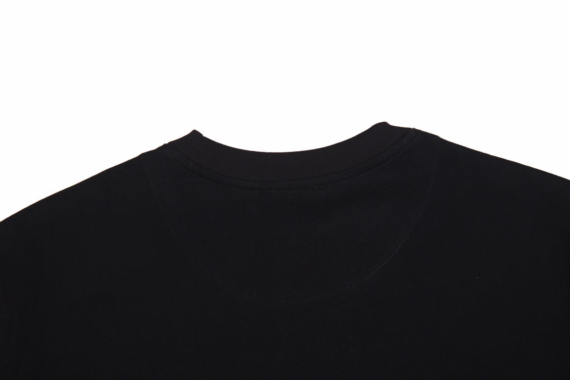 B**rry check sleeve t-shirt (black)