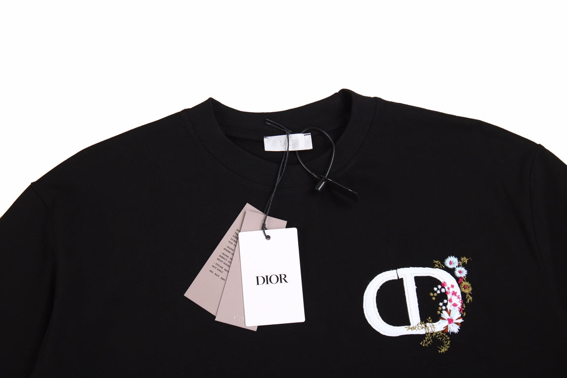 D*or t-shirt with floral cd logo