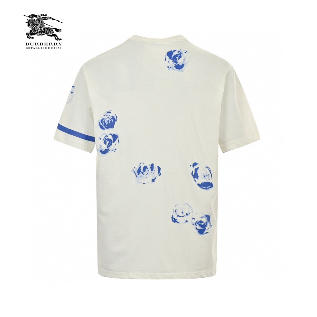 B**rry white t-shirt with blue design