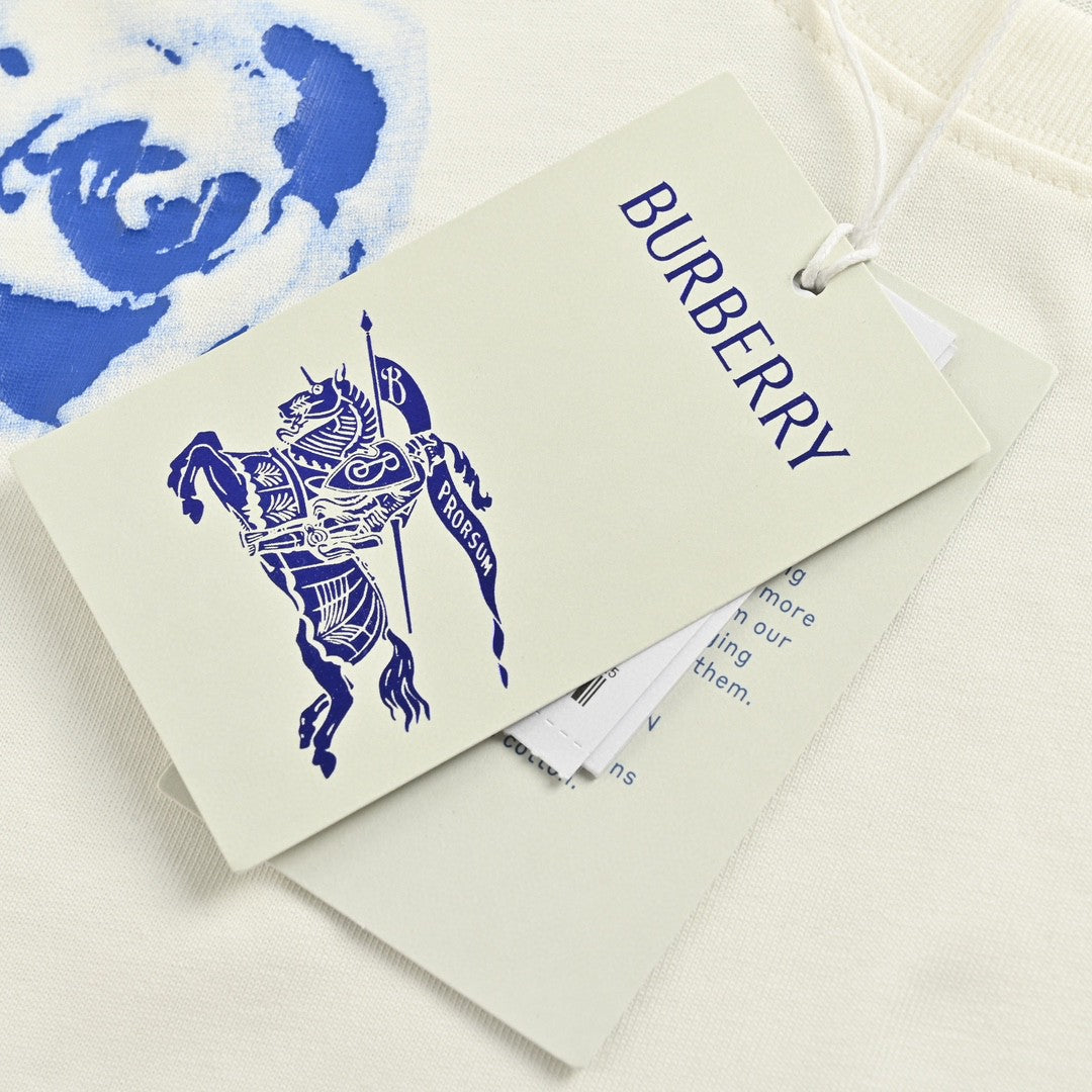 B**rry white t-shirt with blue design