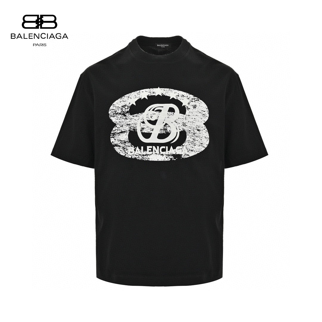 Ba*len*cia*ga t-shirt - distressed logo