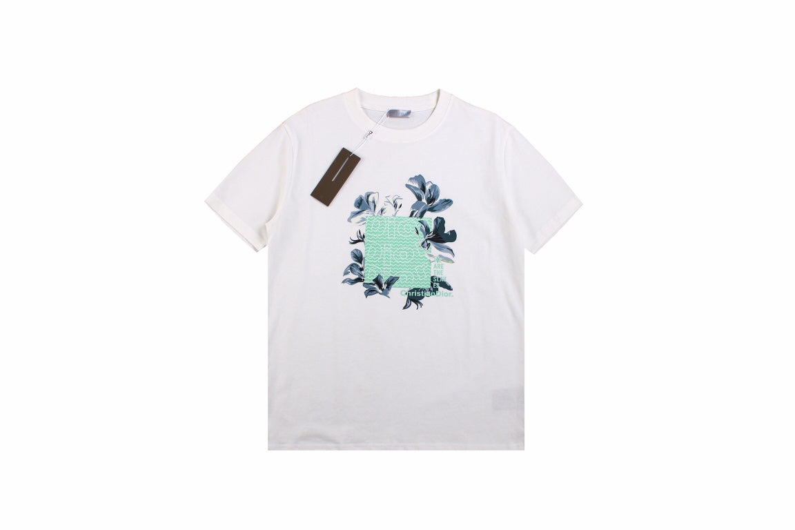 D*or t-shirt with floral graphic design