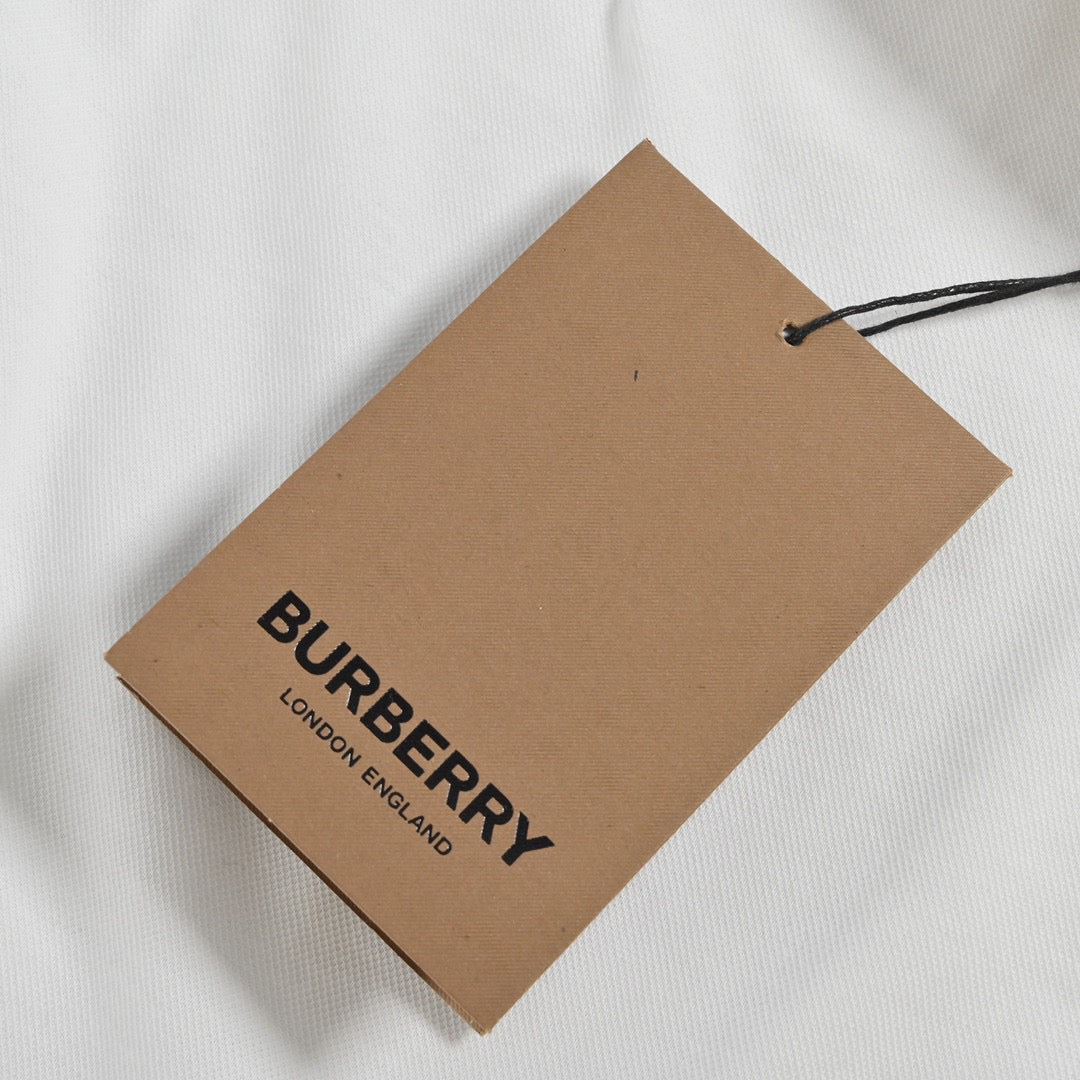 B**rry striped collar white polo shirt