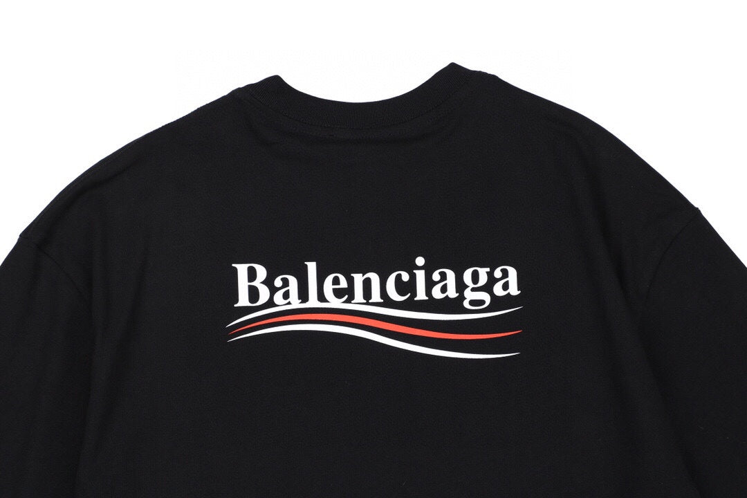 Ba*len*cia*ga wave logo t-shirt (black)