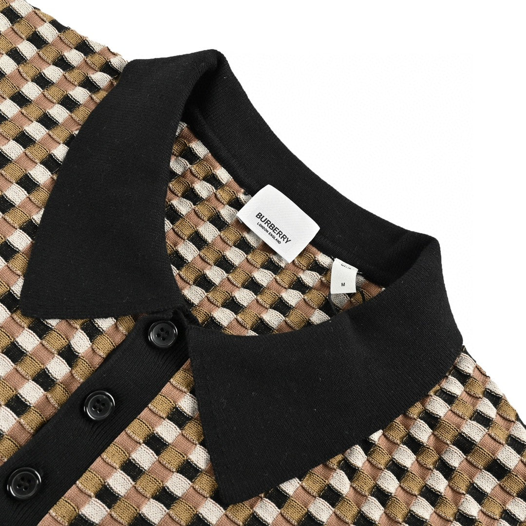 B**rry checkered polo shirt