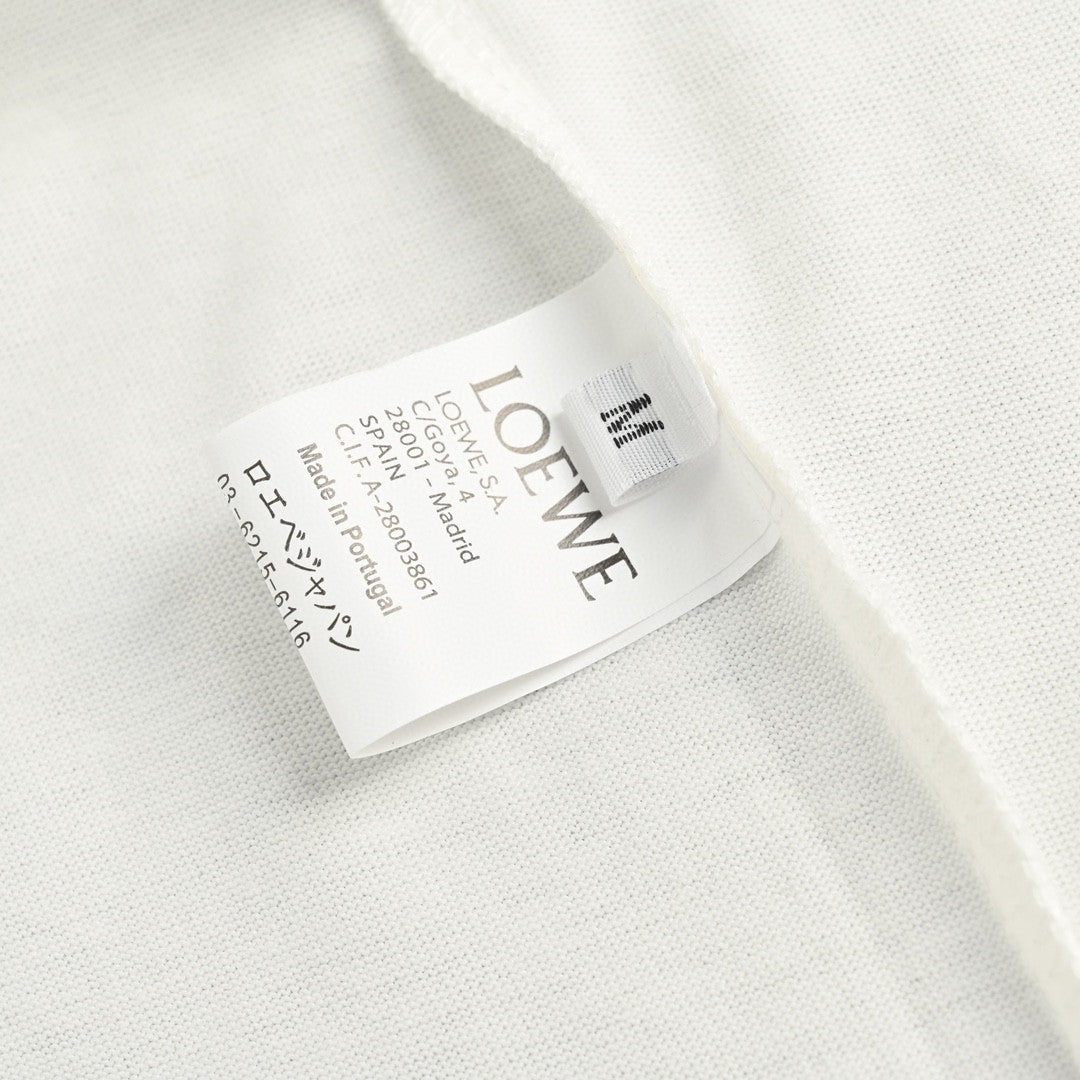 Loewe White T-Shirt with Multicolored Logo