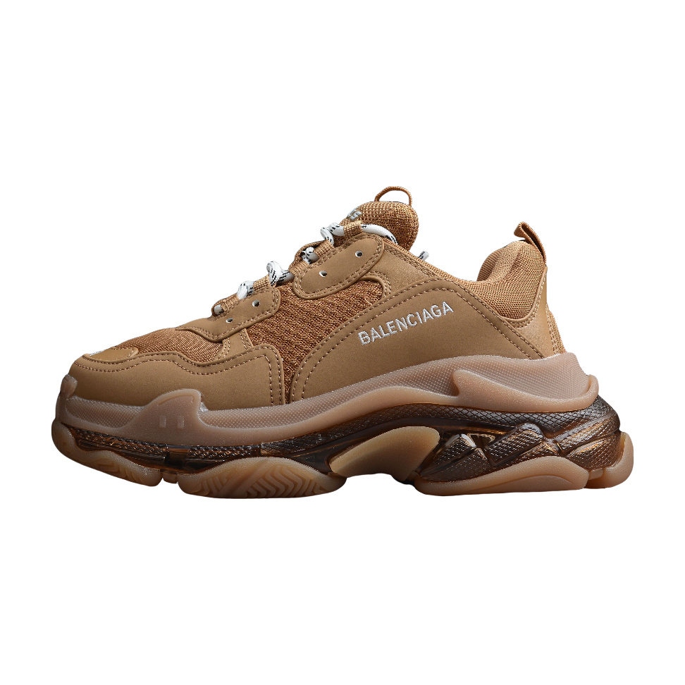 Ba*len*cia*ga triple s clear sole x brown