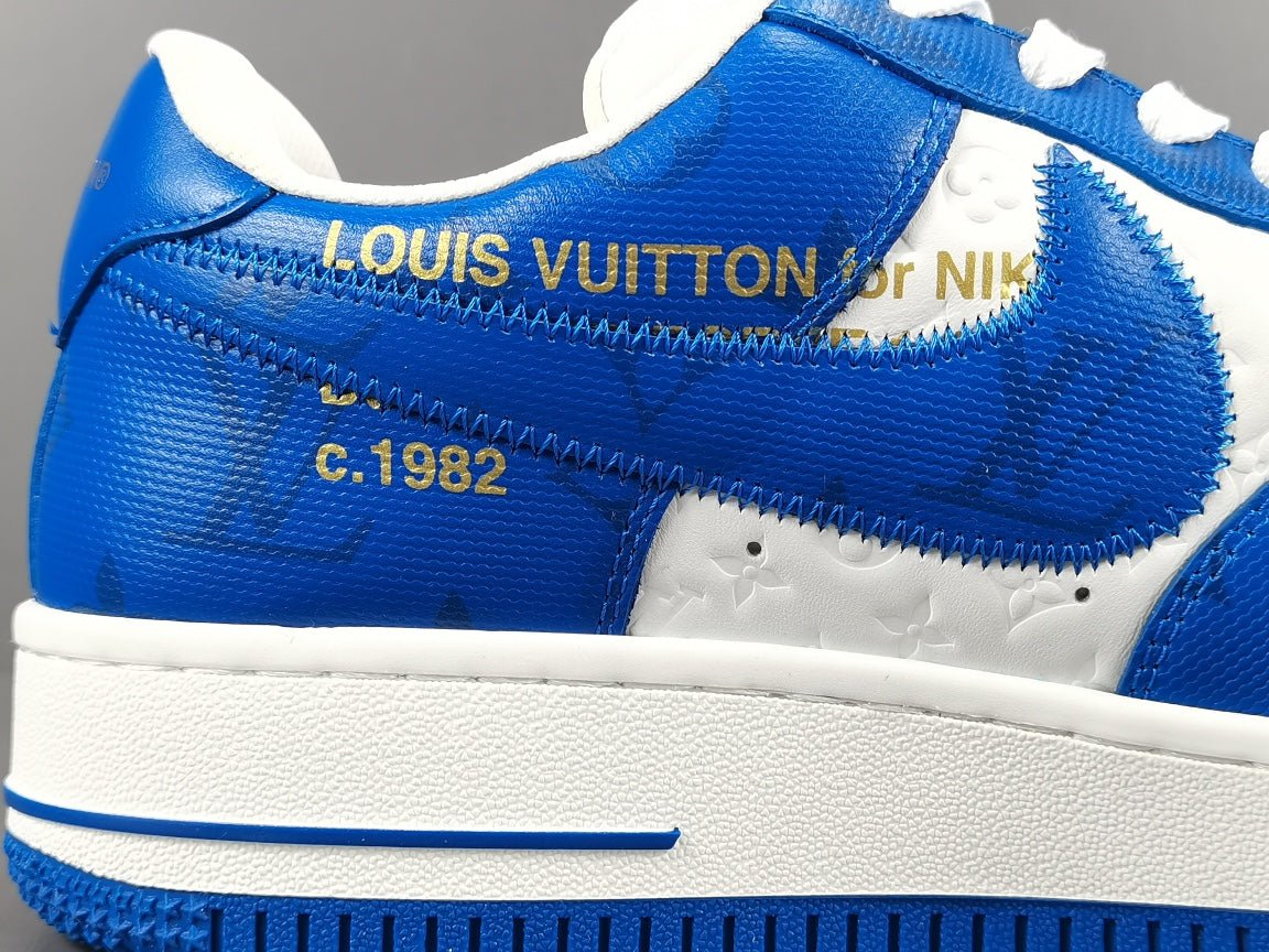 nike air force 1 x l**is V*t*n blue/white