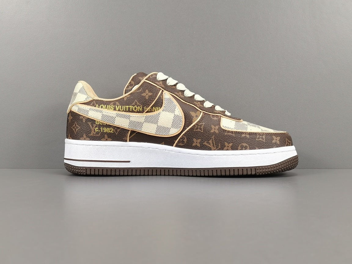 nike air force 1 x l**is V*t*n brown