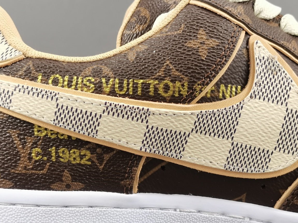 nike air force 1 x l**is V*t*n brown