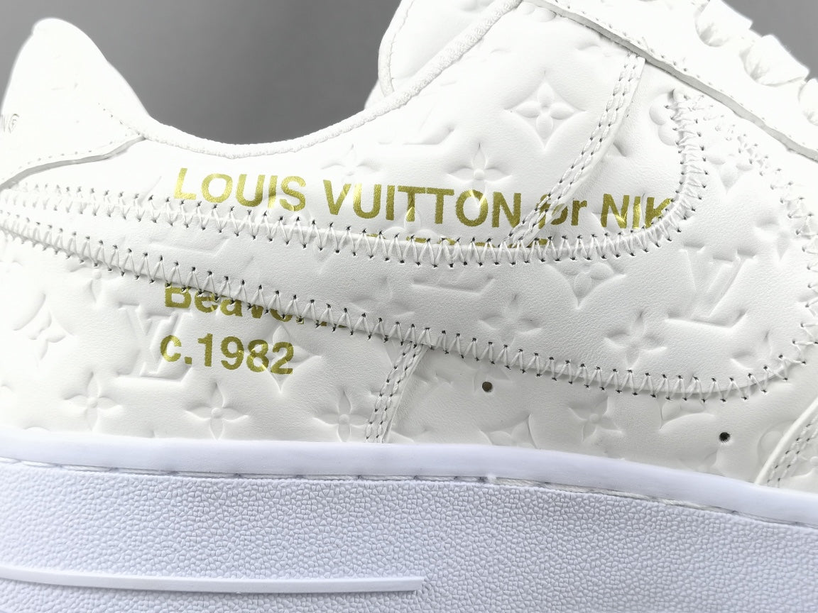 nike air force 1 x l**is V*t*n white
