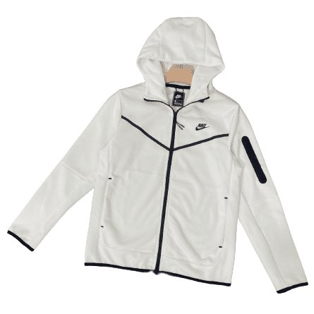NIKE TECH FLEECE HOODIE x WHITE/BLACK